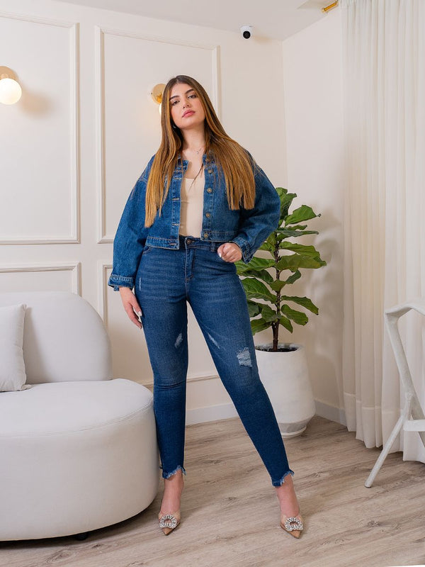 Chaqueta Oversize  Azul Medio