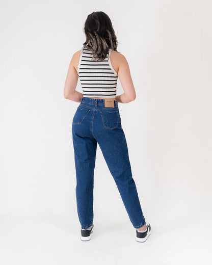 Jean Mom Fit Medio oscuro