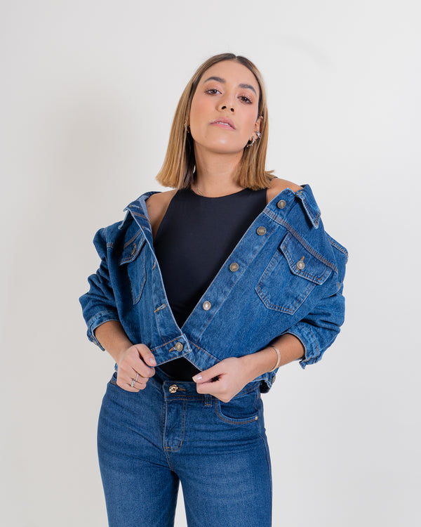 Chaqueta Oversize  Azul Medio