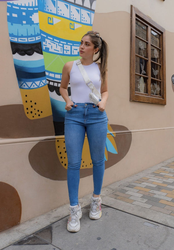 Jeans Skinny Europeo - Azul Medio Claro J