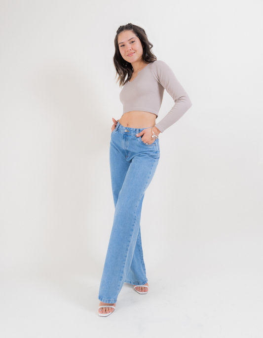 Jeans Wide leg - Claro