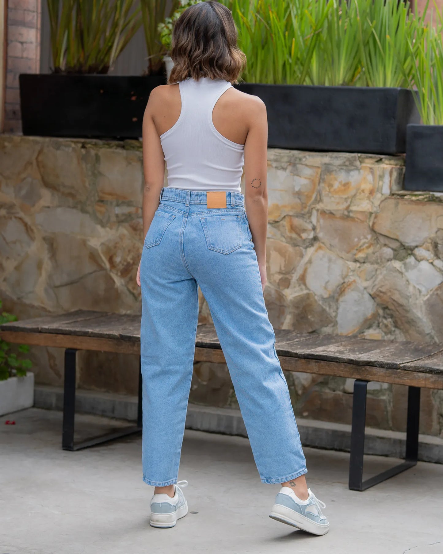 Jeans Mom Fit Claro