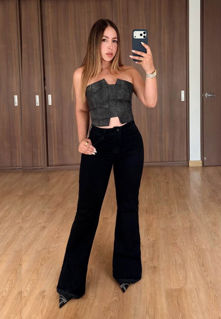 Jeans Flare Negro